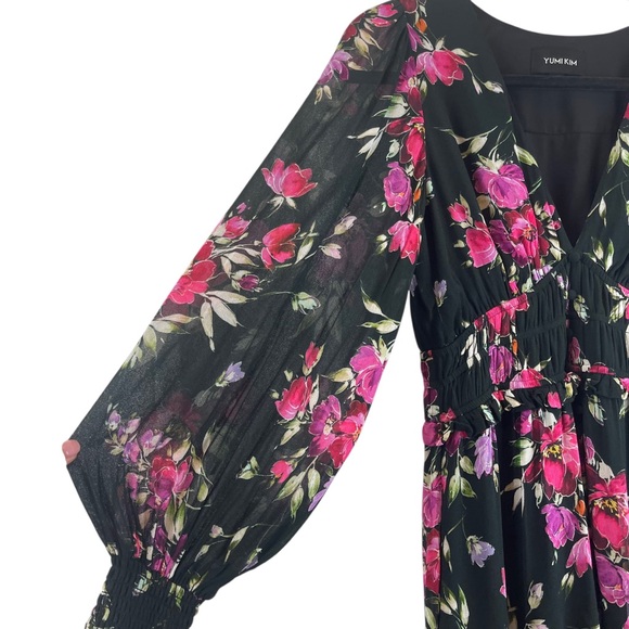 Yumi Kim Frida in New Love Crimson Floral Maxi Dress Sz. S - Picture 10 of 14